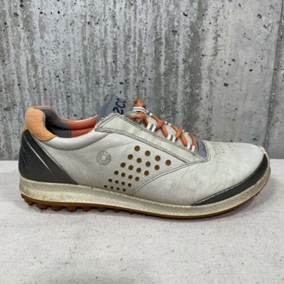 ECCO Biom Hybrid Hydromax Women’s EU 37 US 6/6.5 Golf Shoe Beige Orange - Picture 3 of 12